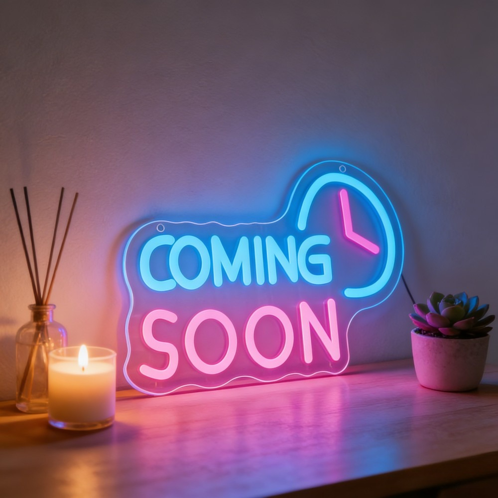Event Launch Party - Скоро в продаже: Неоновая LED-вывеска с