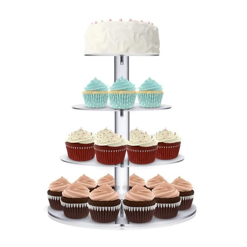 Прозрачный акриловый 3-5-уровн – обзор и цена Cupcake Stand Tier